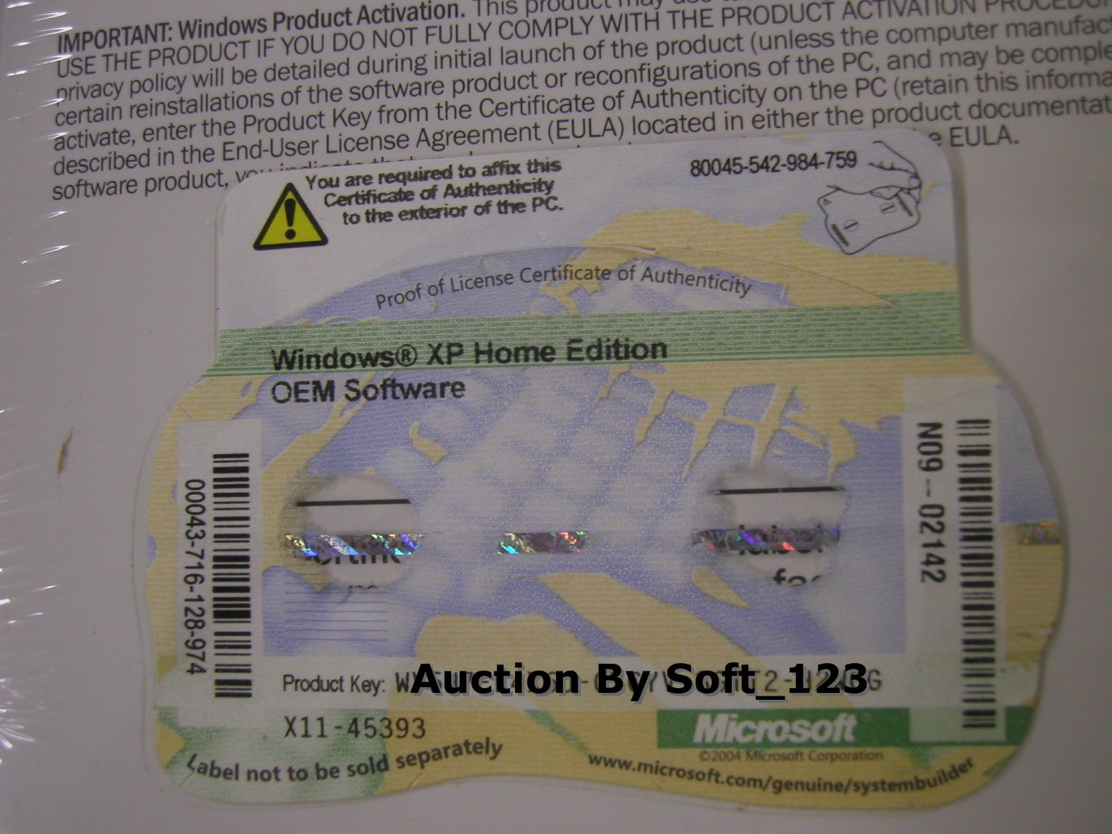 MICROSOFT WINDOWS XP PROFESSIONAL FULL VERSION w/SP2 & SP3 MS WIN PRO=BRAND NEW=