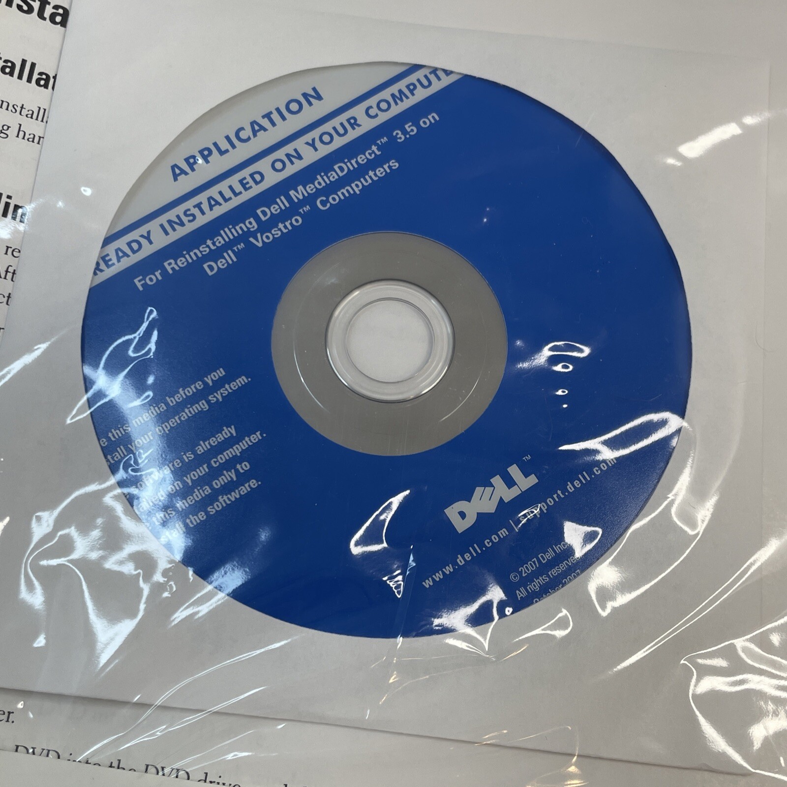 DELL REINSTALLATION CD DVD Vostro