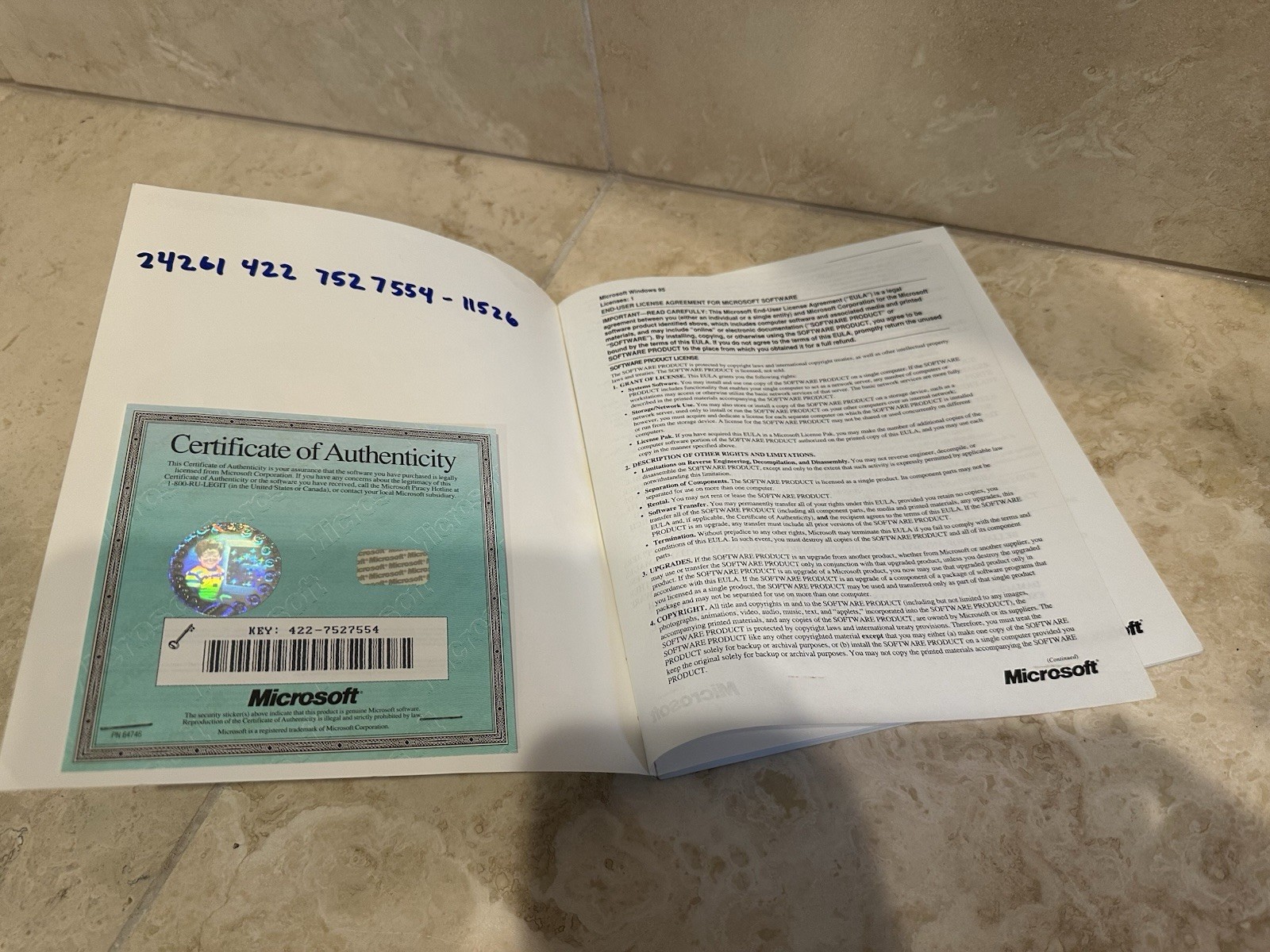 Windows 95 / 98 Universal Boot/Book, Windows 95 Setup, Windows NT Workstation