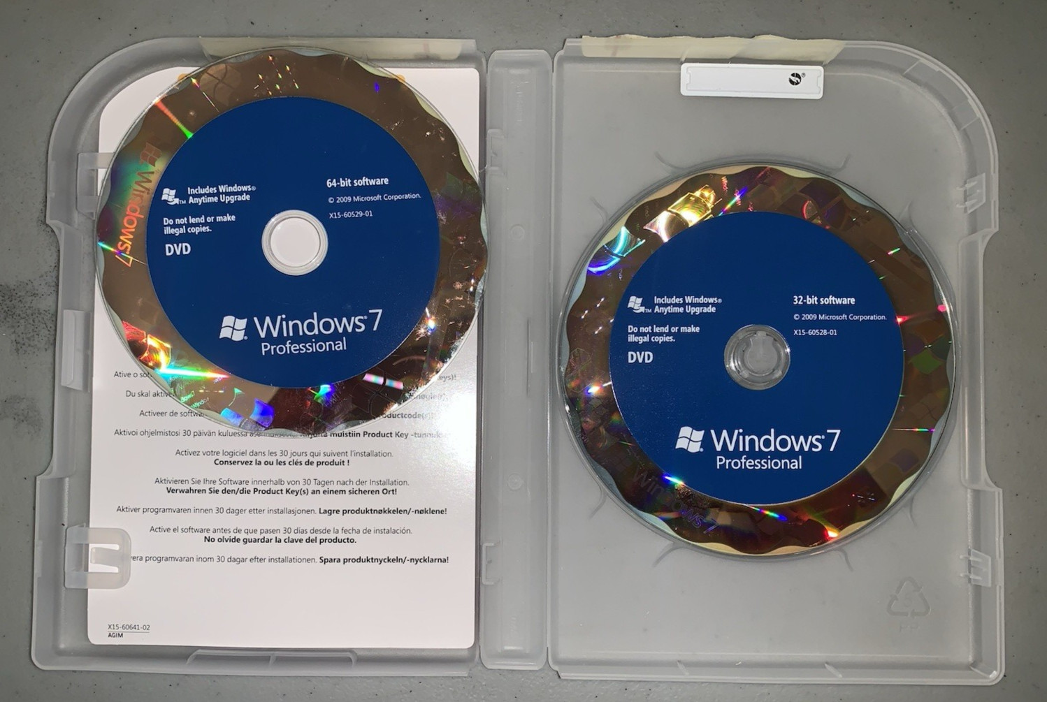 Microsoft Windows 7 Professional Full Retail Version 32 bit & 64 bit MS WIN PRO