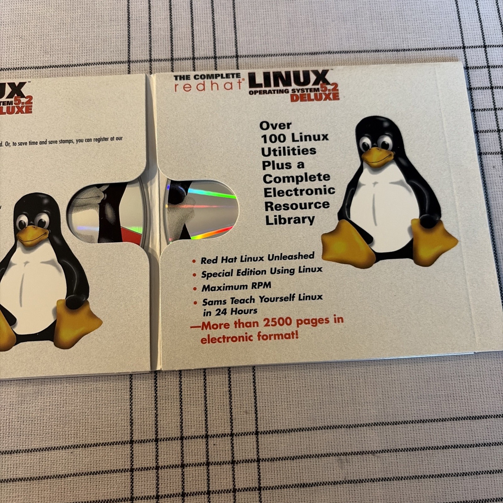 The Complete Redhat Linux 5.2 Operating System Deluxe CDs – 3 Discs