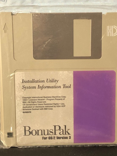 14 SEALED 3.5″ FLOPPIES, IBM OS/2 Ver3  for Windows & OS/2 applications READ PLS