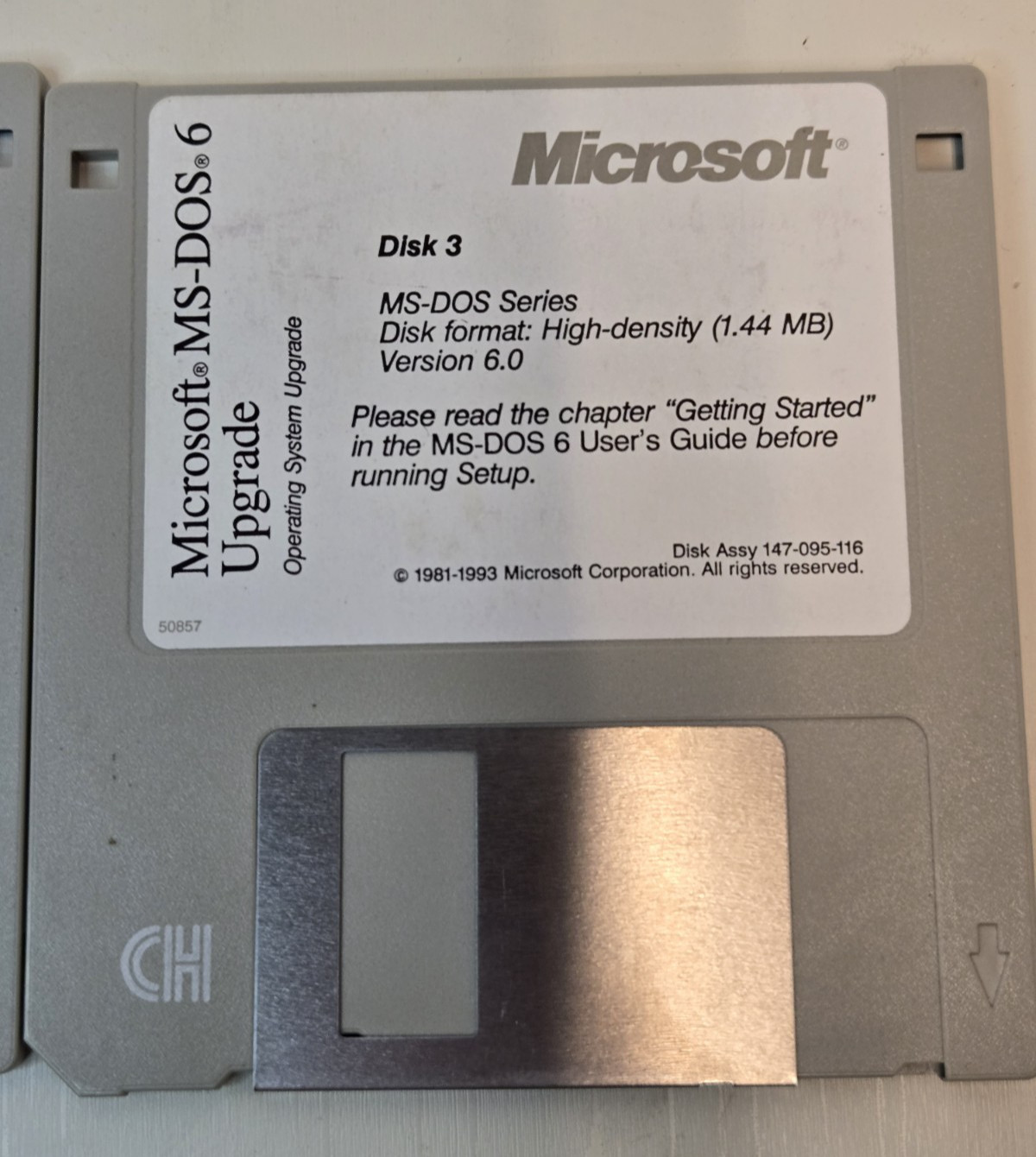 1993 MS-DOS 6 Operating System Upgrade 3.5″ Floppy Disks UNTESTED