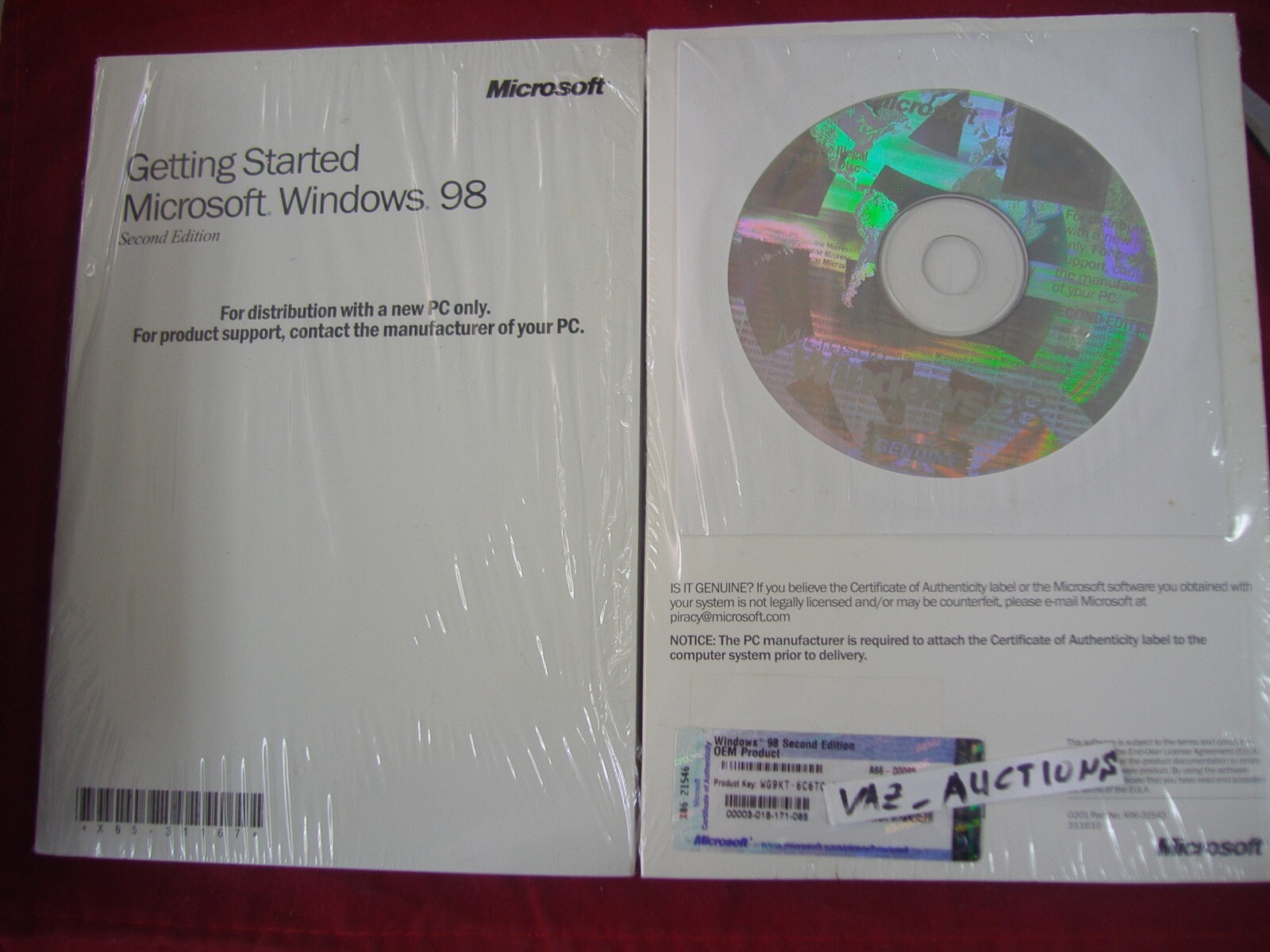 MICROSOFT WINDOWS 98 SECOND EDITION FULL OPERATING SYSTEM WIN 98 SE =NEW=