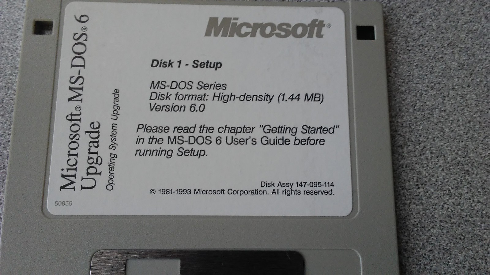 Microsoft MS-DOS 6 Upgrade 3.5″ Floppy Disks