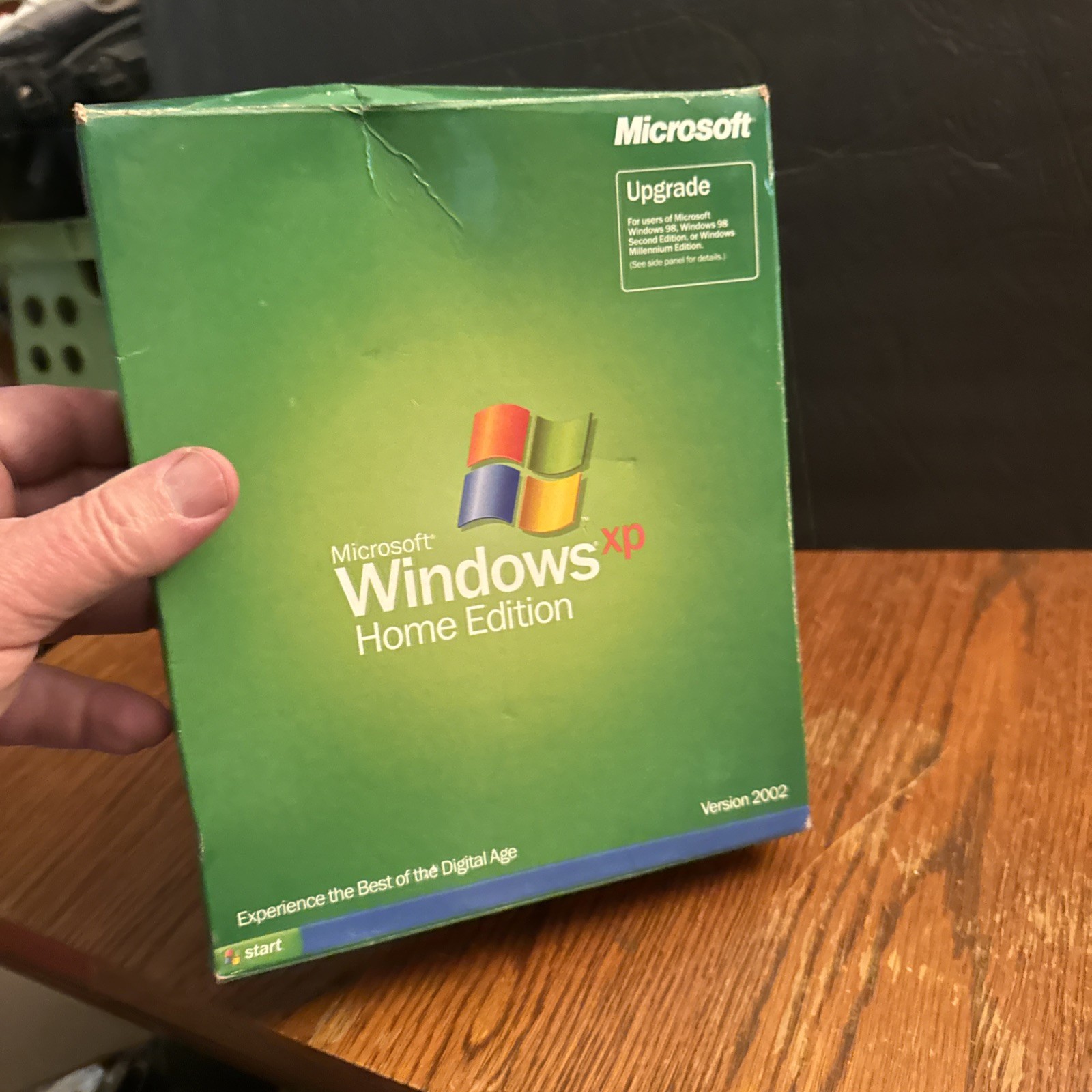 Vintage 2002 Microsoft Windows XP Home Edition Upgrade CD SP1 Retail Box USA