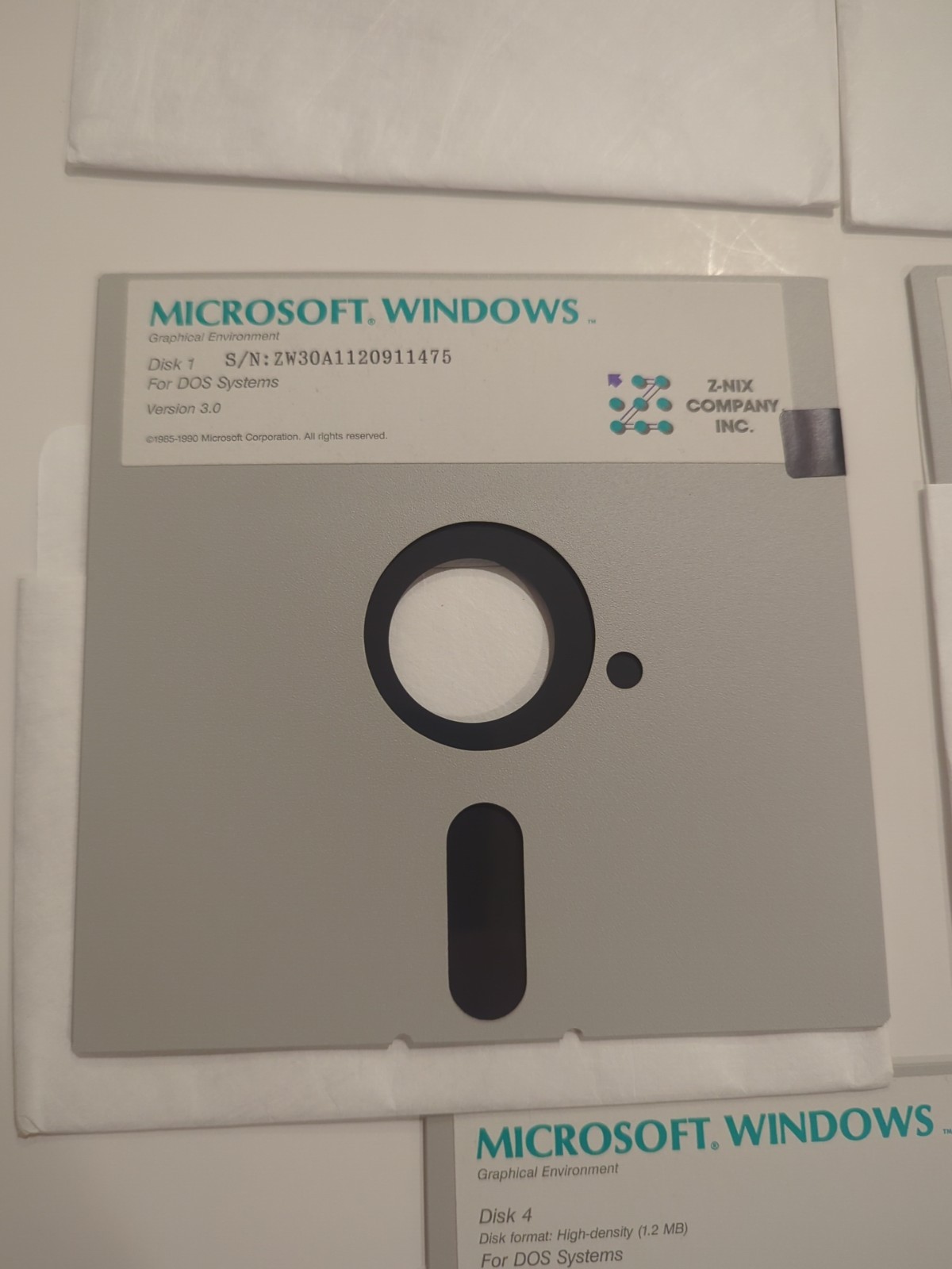Microsoft Windows Z-Nix 3.0 Complete Disc 1-5 For DOS Systems 5.25 Floppy