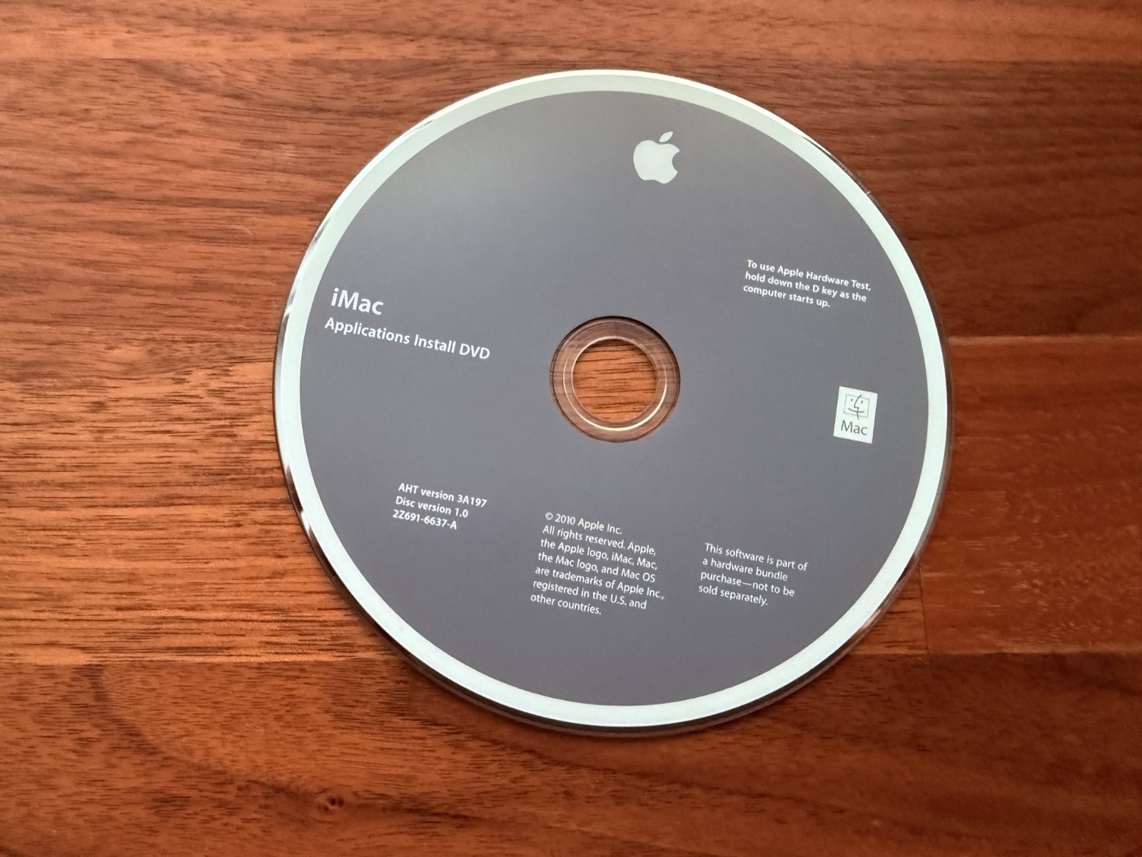 iMac Applications Install DVD version 3A197