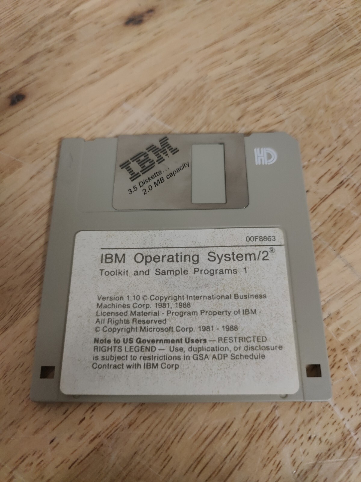 Vintage IBM Operating System 2 OS/2 Programmer’s Toolkit Ver 1.1 ONE DISK 00F886