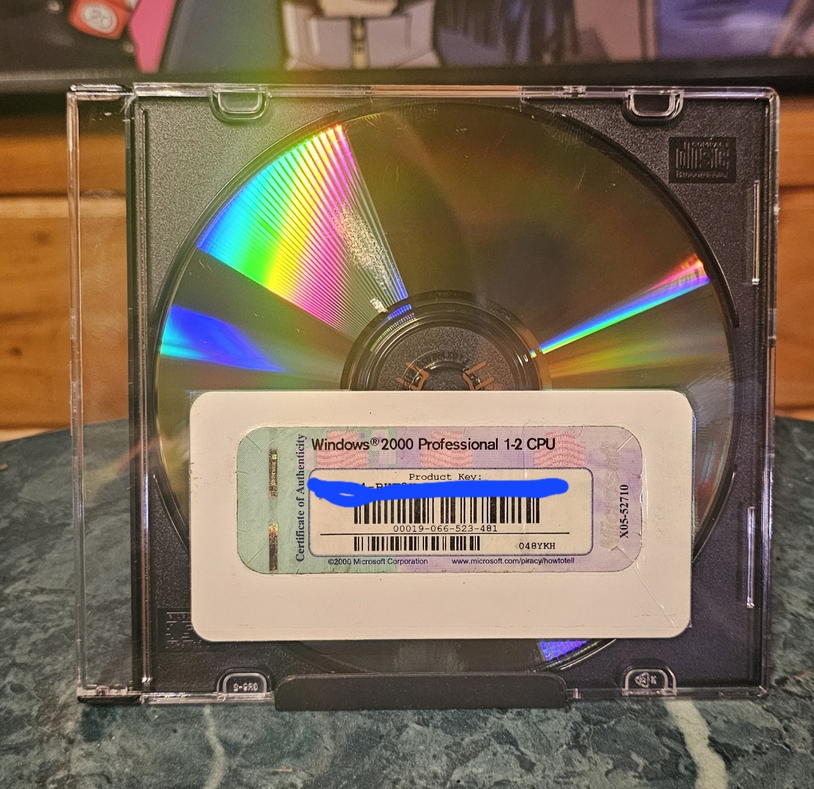 Windows 2000 Professional COA 1-2 CPU Non-OEM Transferable License 💿 w/CD
