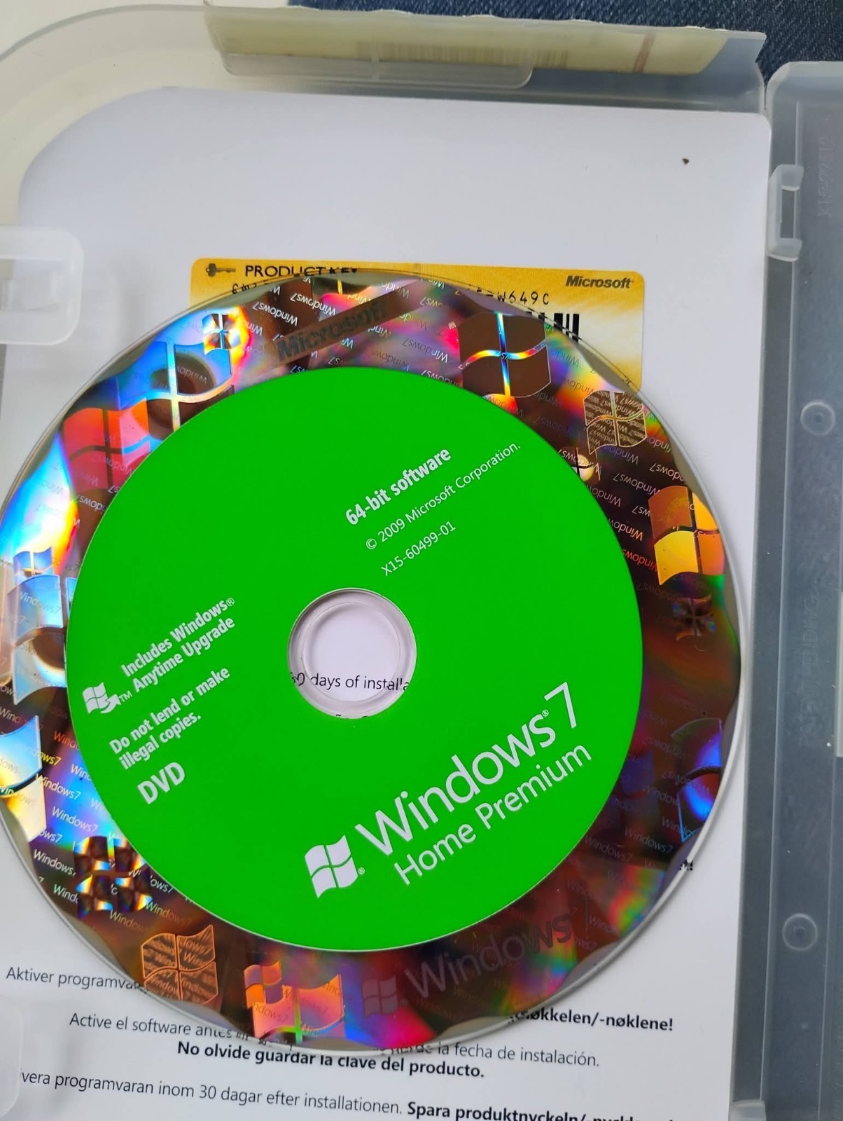 Microsoft Windows 7 Home Premium DVD 32/64-Bit Retail English 1 Device