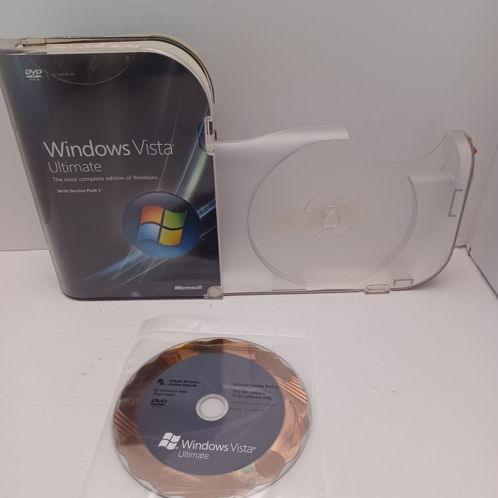Microsoft Windows Vista Ultimate Includes Service Pack 1 – 32 bit & 64 bit DVD’s