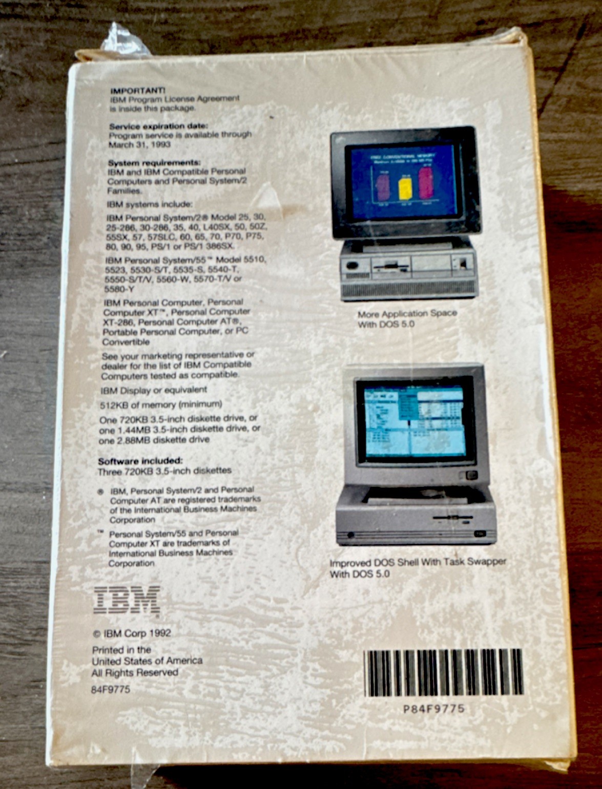 IBM DOS 5.0 Operating System Base 3.5in Floppy Discs English IBM PC