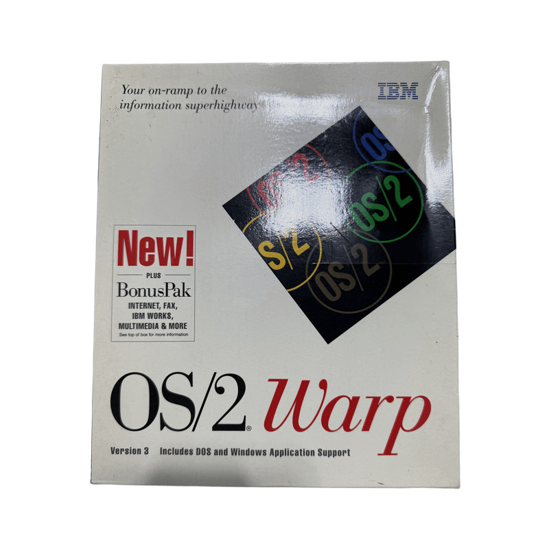 IBM OS/2 Warp Version 3 Retail Box w/ BonusPak, Manual & CDs