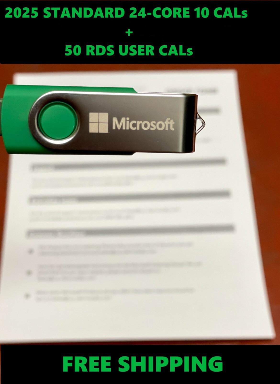 Windows Server 2025 Standard✔ 24-CORE✔ 10 CALs✔ 50 RDS✔ Remote Desktop User CALs