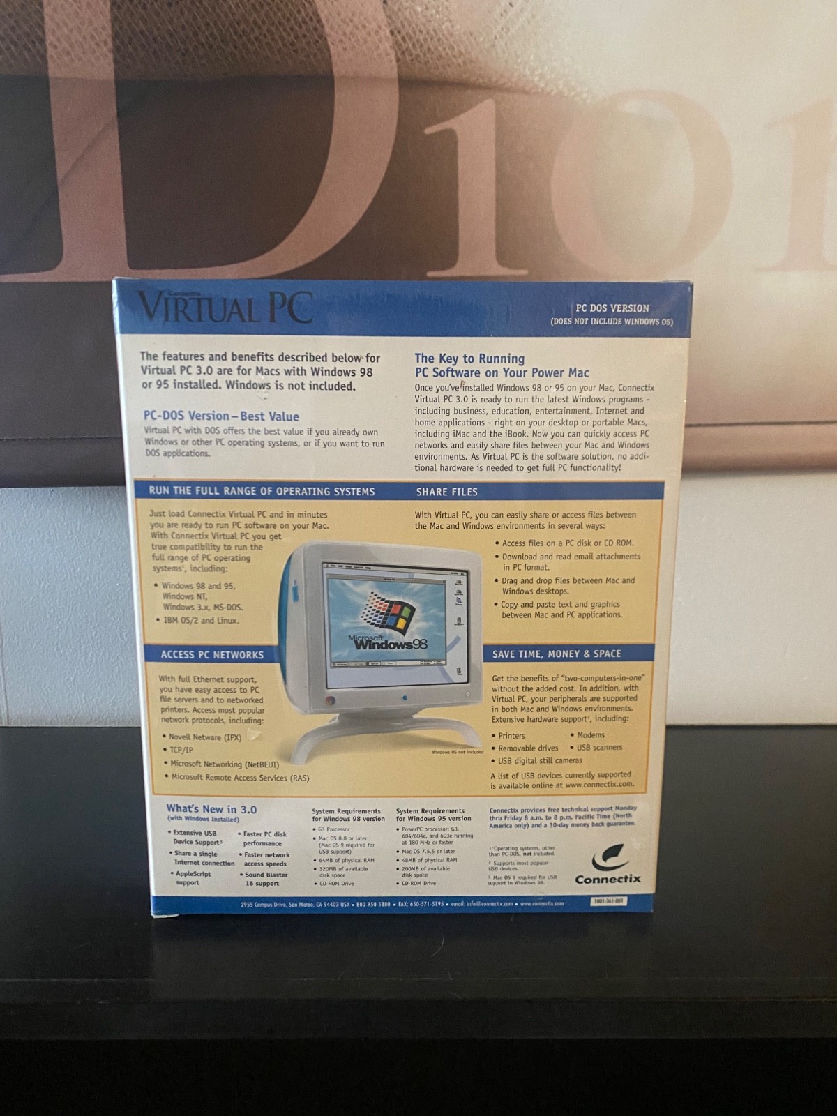 RARE 1999 Connectix Virtual PC Version 3.0 Mac BRAND NEW SEALED – FAST SHIPPING