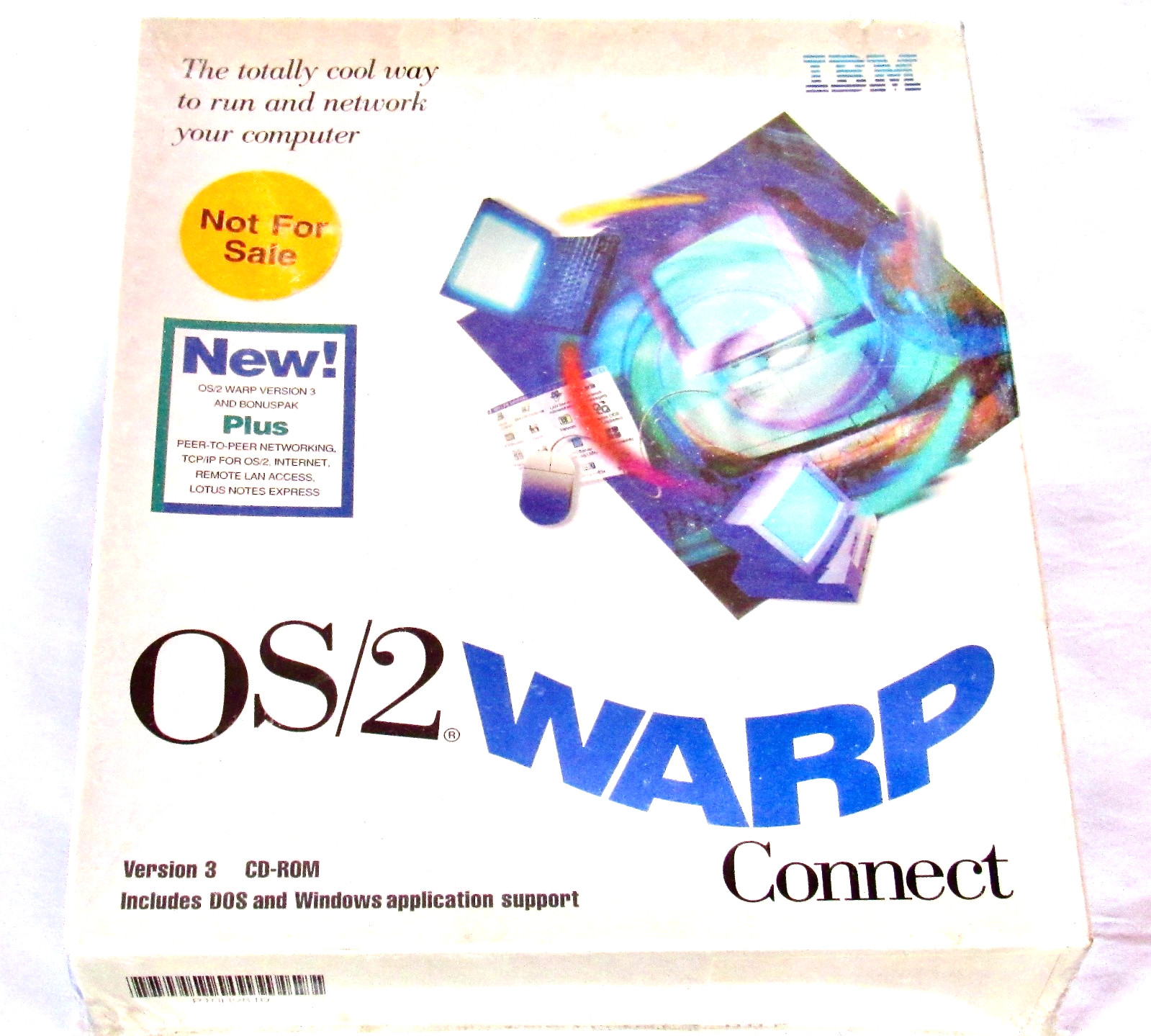 NEW SEALED IBM OS/2 Warp Connect Version 3 CD-Rom Vintage Computer Software