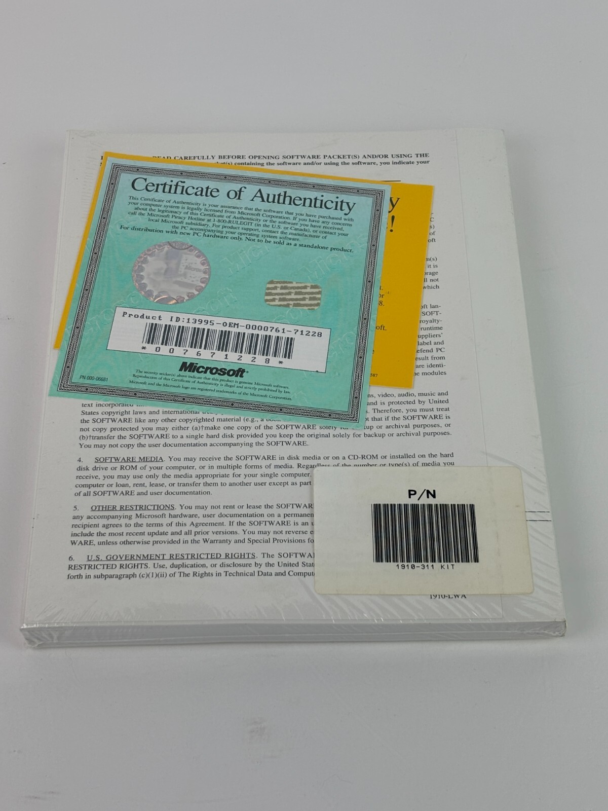 Vintage Microsoft Windows 3.1 User’s Guide Brand New / Sealed F7.2