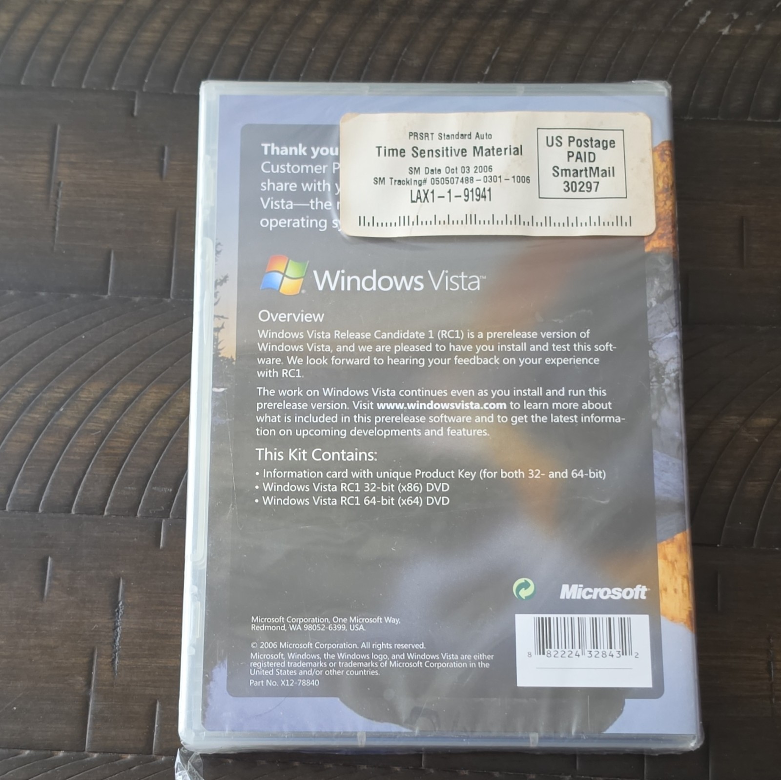 Microsoft Windows Vista RC1 Customer Preview DVD English X12-78840