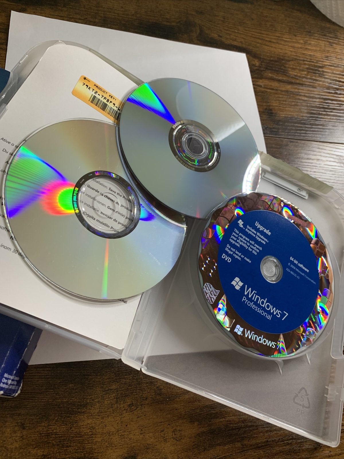 Microsoft Windows 7 Professional Upgrade 32 & 64 Bit DVDs RETAIL BOX