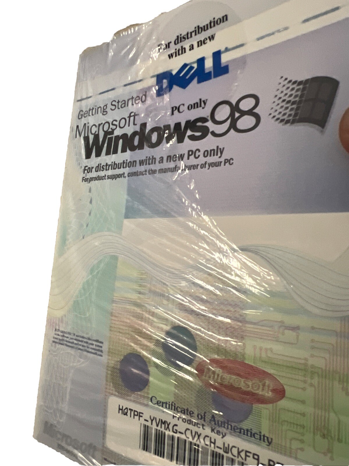 Microsoft Windows 98 With Product Key + Getting Started Book NO DISC