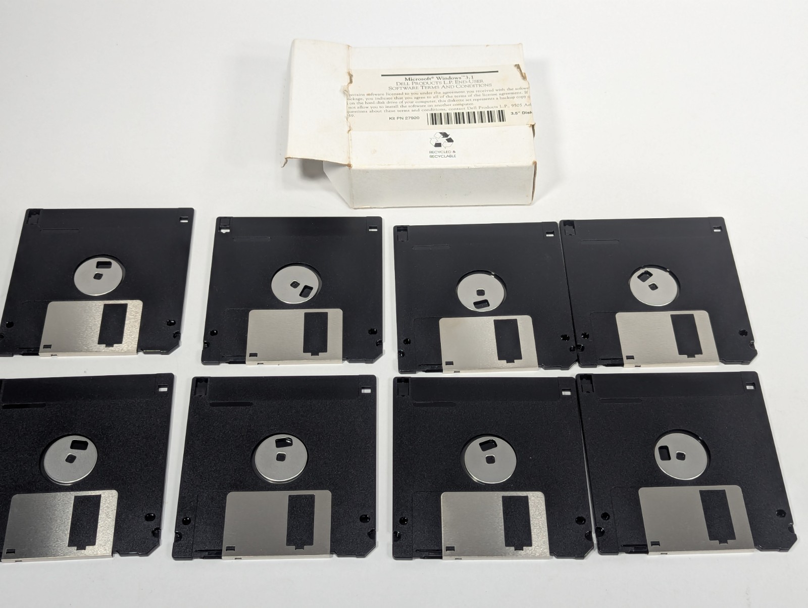 Microsoft Windows 3.1 Operating System 3.5″ Floppy Disk 1-7 & Enhancements DELL