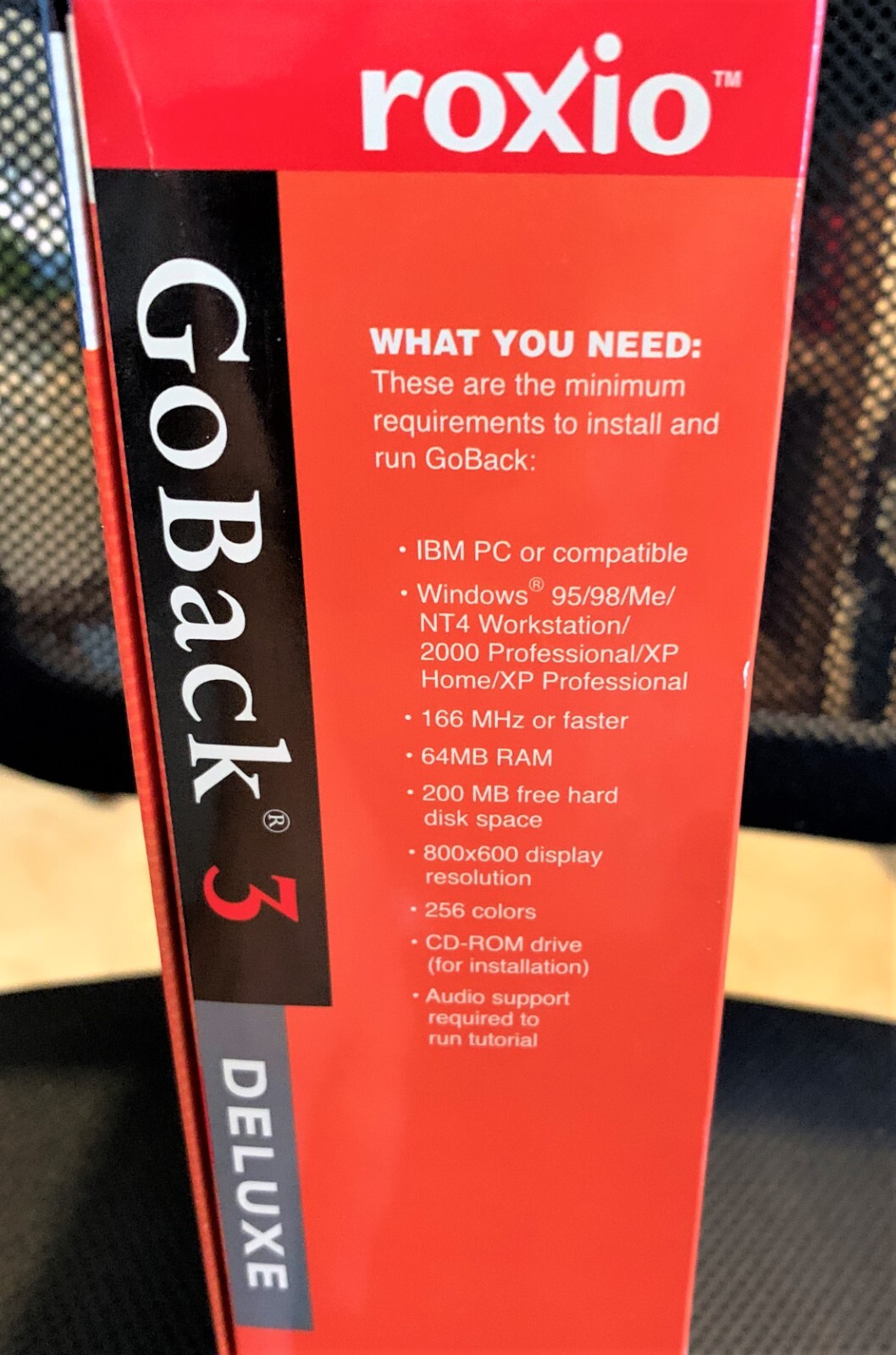 GoBack 3 Deluxe by Roxio – System Recovery Software 2001
