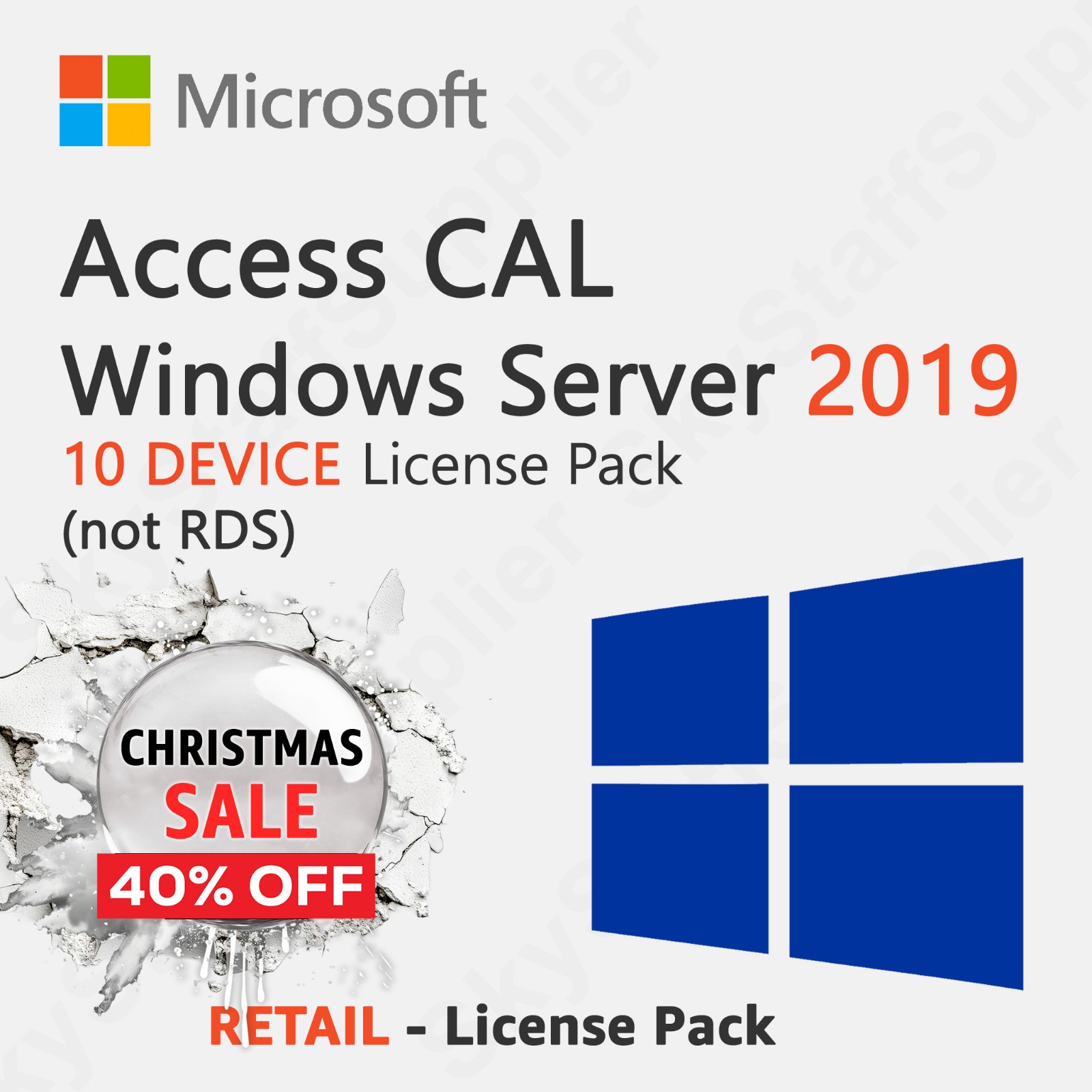 Windows Server 2019 – 10 DEVICE Client Access License CAL (not RDS) BRAND NEW
