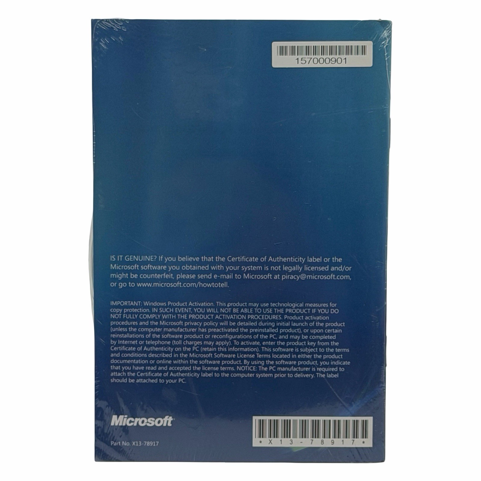 Windows Vista Business 32-Bit Full Version X13-78917 Brand New Sealed