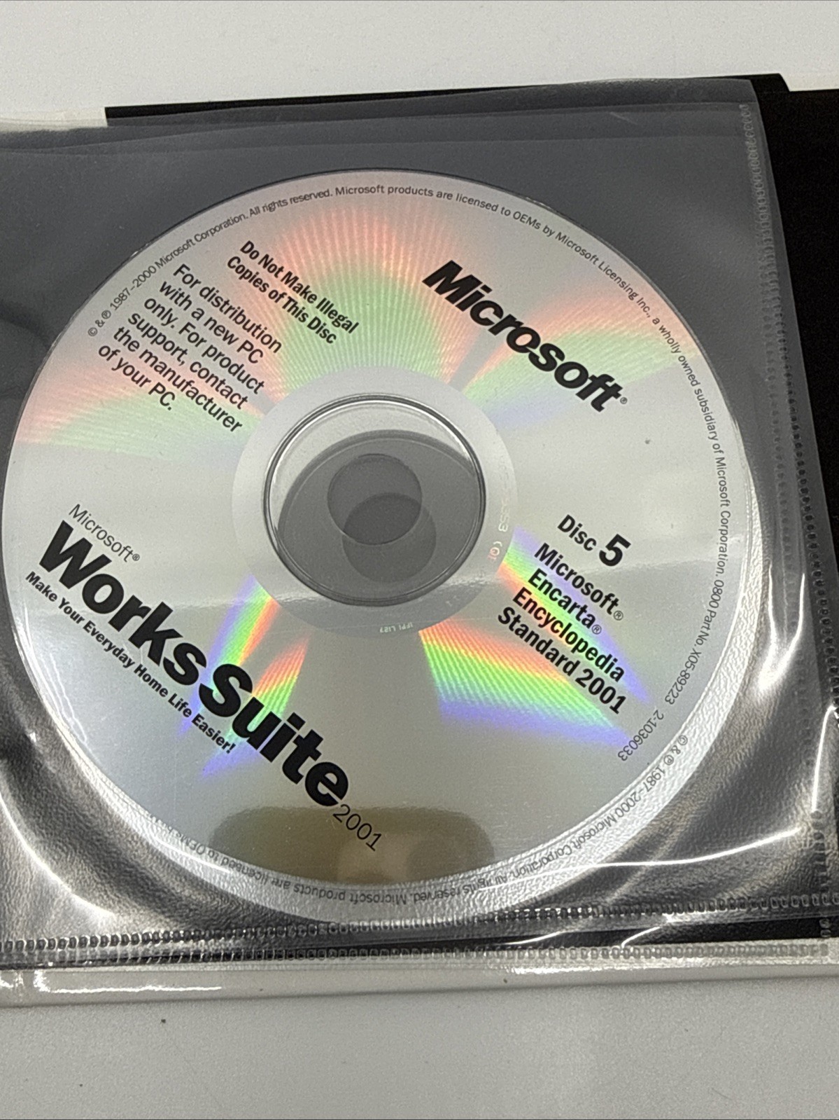 Gateway Software Storage Binder – Microsoft Works, System Restore Sound Blaster