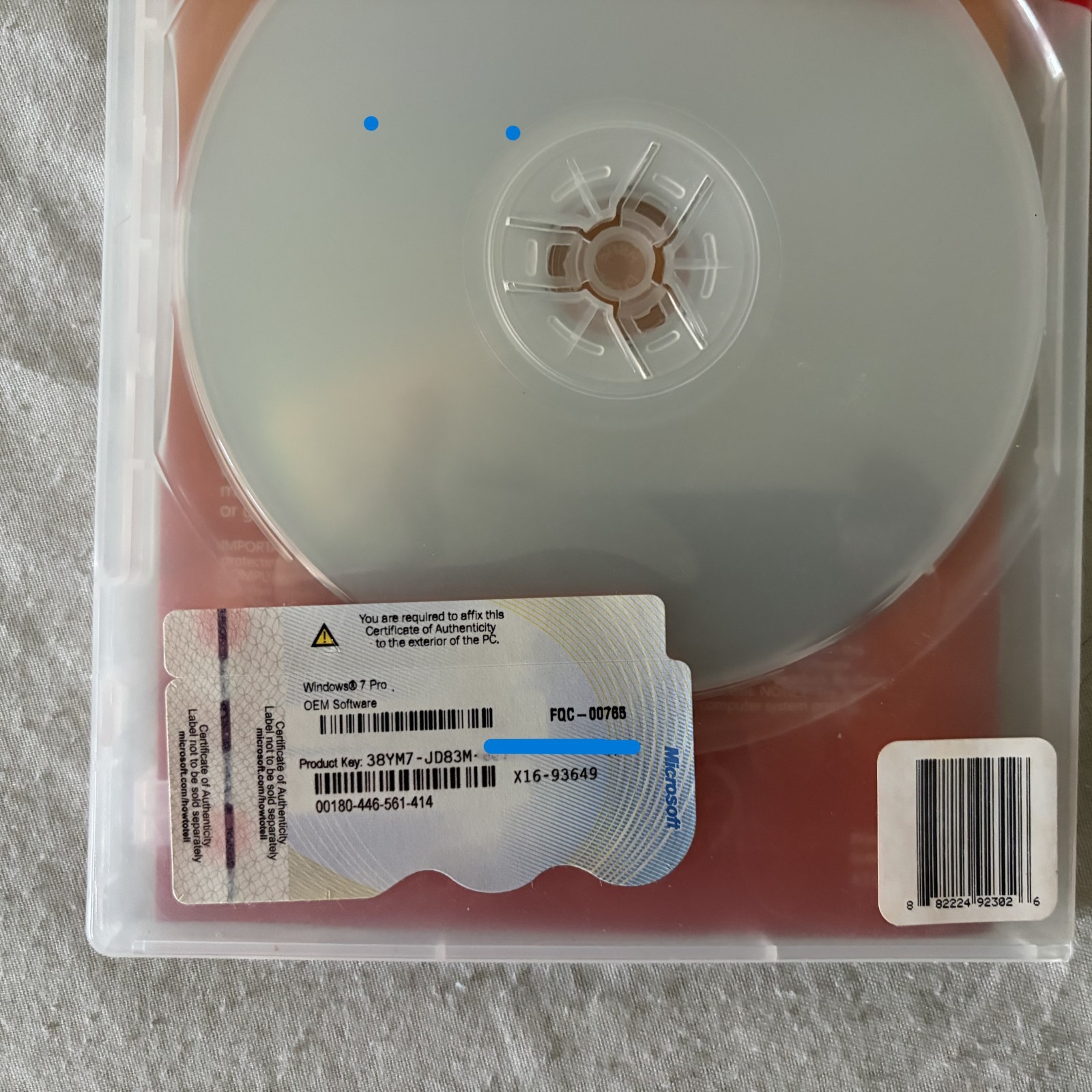 Microsoft Windows 7 Professional Full 64 bit DVD Version MS WIN PRO =NEW =