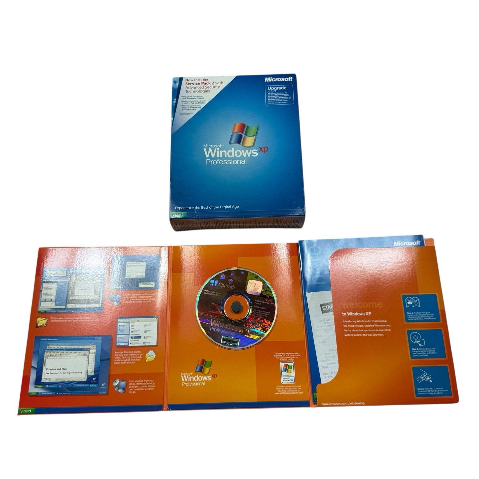Microsoft Windows XP Professional Service Pack 2 Upgrade Full Retail Box English