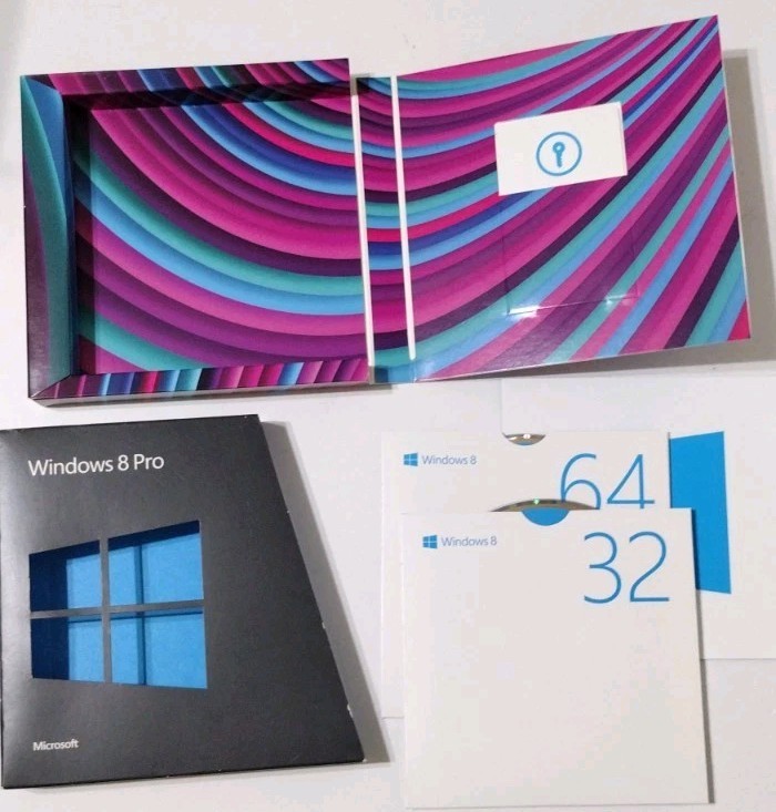 Microsoft Windows 8 Professional Pro Full Upgrade 64Bit 32Bit DVD w/ Product Key