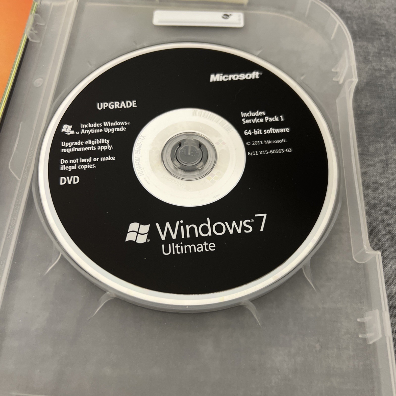 Microsoft Windows 7 Ultimate Upgrade 32/64 DVD with Key in Retail Box