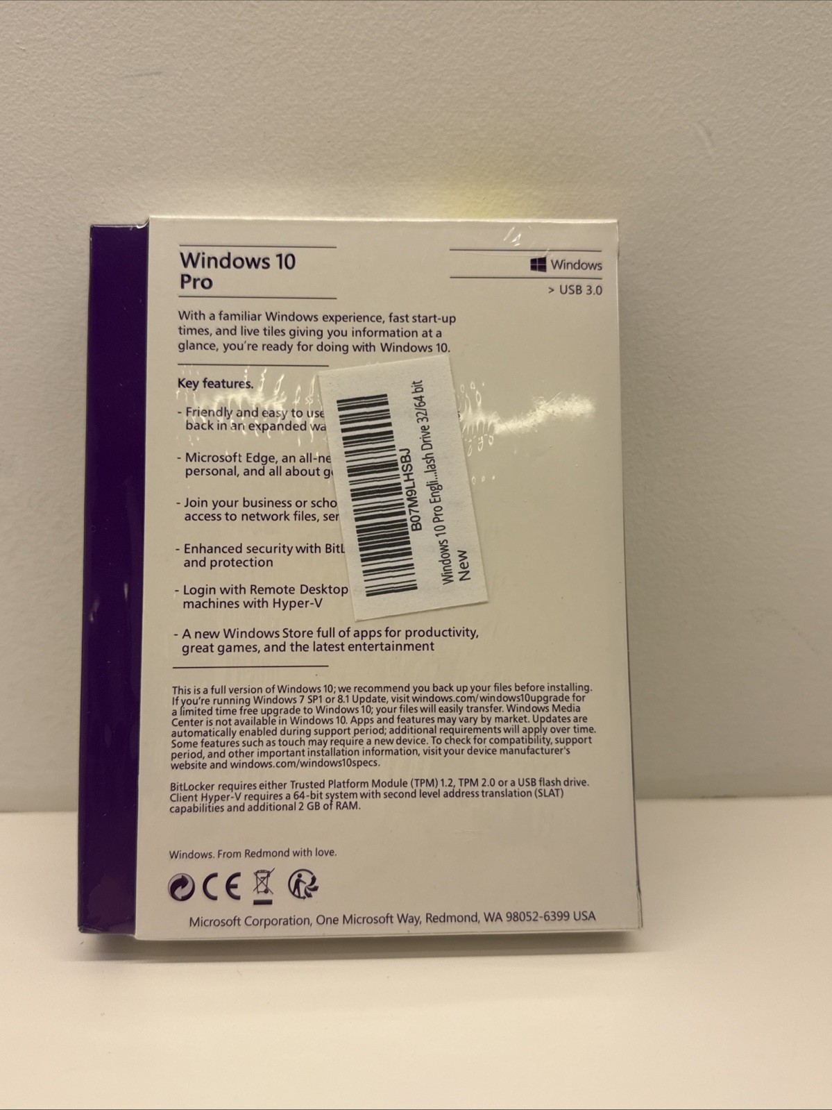 Windows 10 Professional 32/64 – Bit USB Flash Drive (Full Version) New/ Sealed