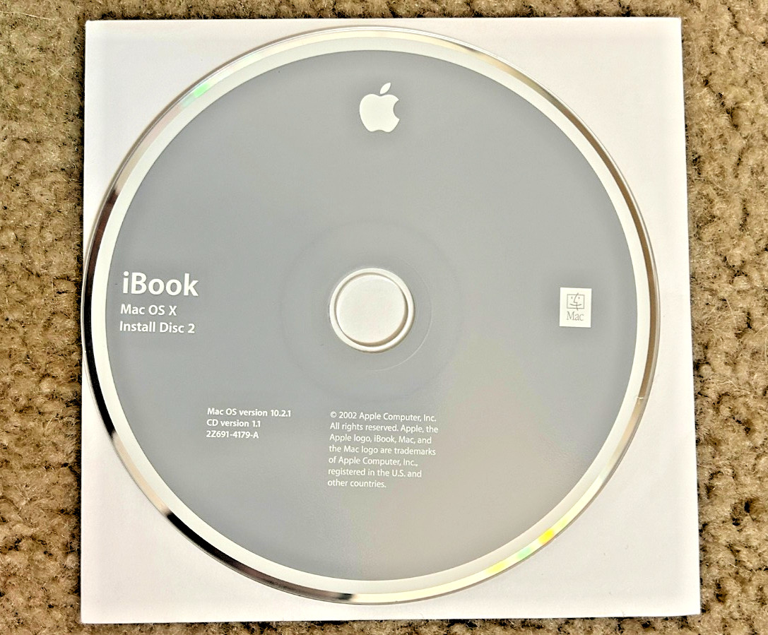 Vintage Apple iBook Software Restore Install Discs Lot – 8 Disks & Case OS X