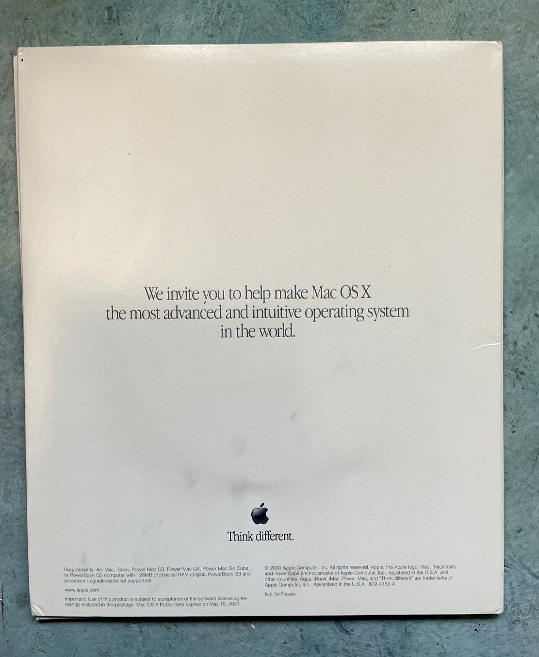 Mac OS X Public Beta CD 2000 Rare