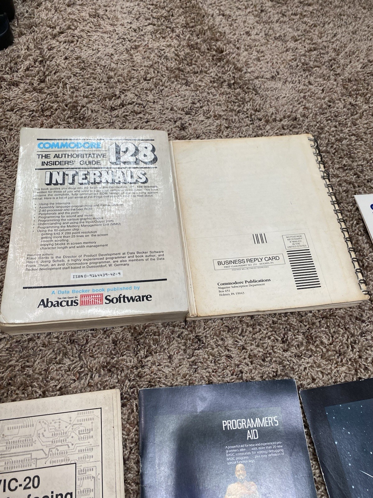 Vintage Commodore 128 Guides,Disk Set, VIC-20 Booklets