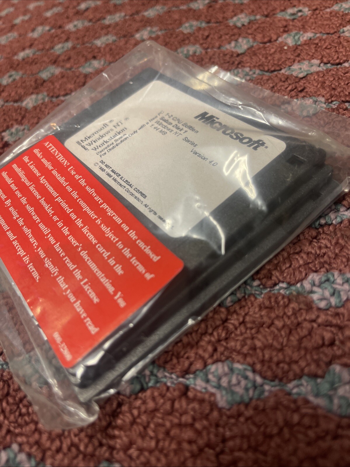 BRAND NEW / FACTORY SEALED- OEM Microsoft Windows NT 4.0 Workstation Disk 1-3