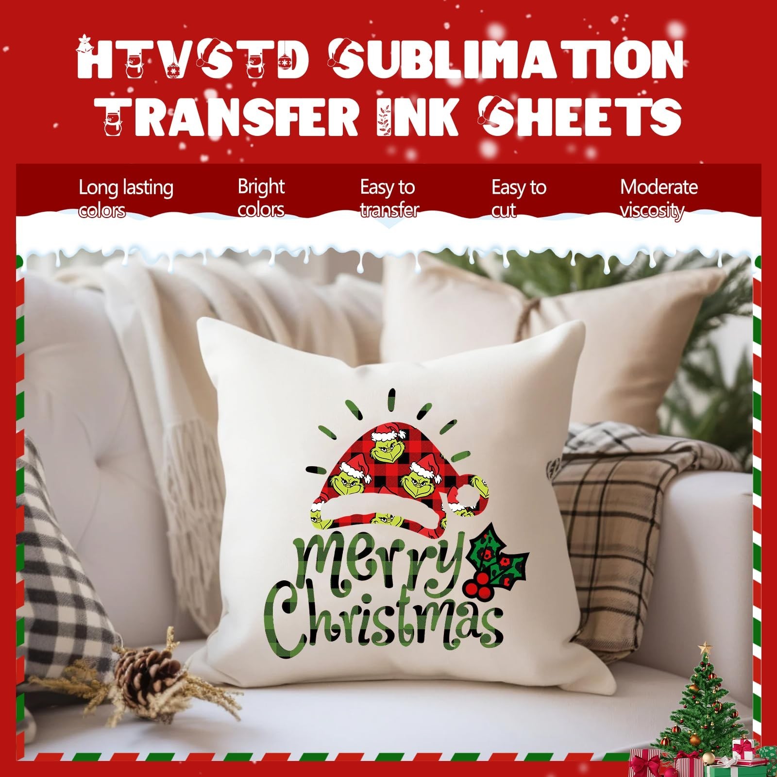 HTVSTD Christmas Sublimation Ink Transfer Sheets 12 Sheets 12” x 10”Leopard…