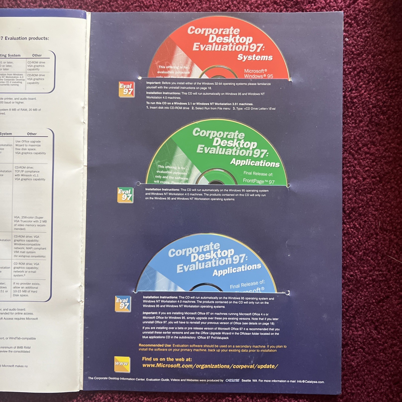 Microsoft Corporate Desktop Evaluation 97: Office 97, Win95, Win NT4, Frontpage