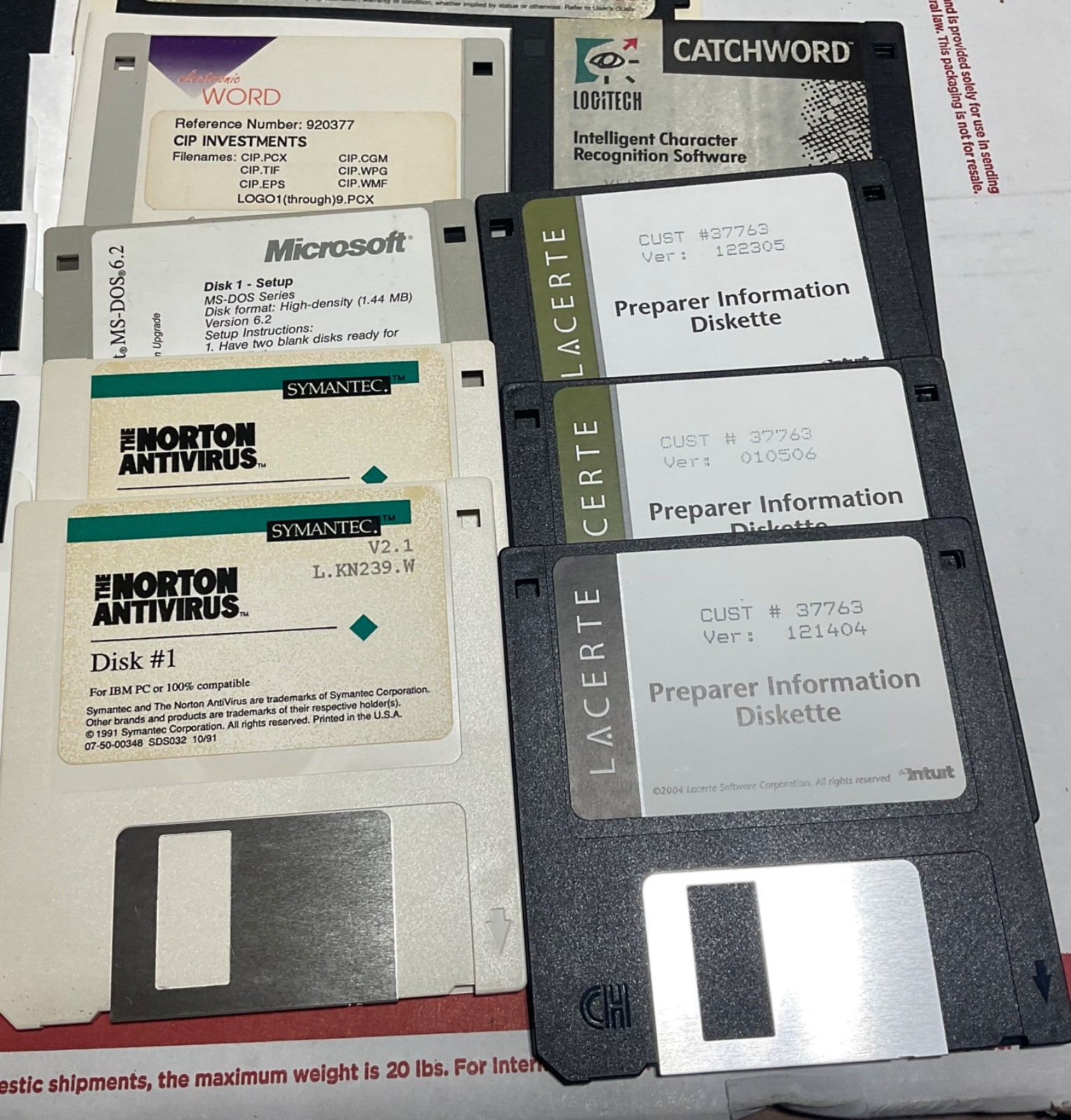 Microsoft MS-DOS Operating System Version 5 5.25″ Floppy Disk Install Plus More
