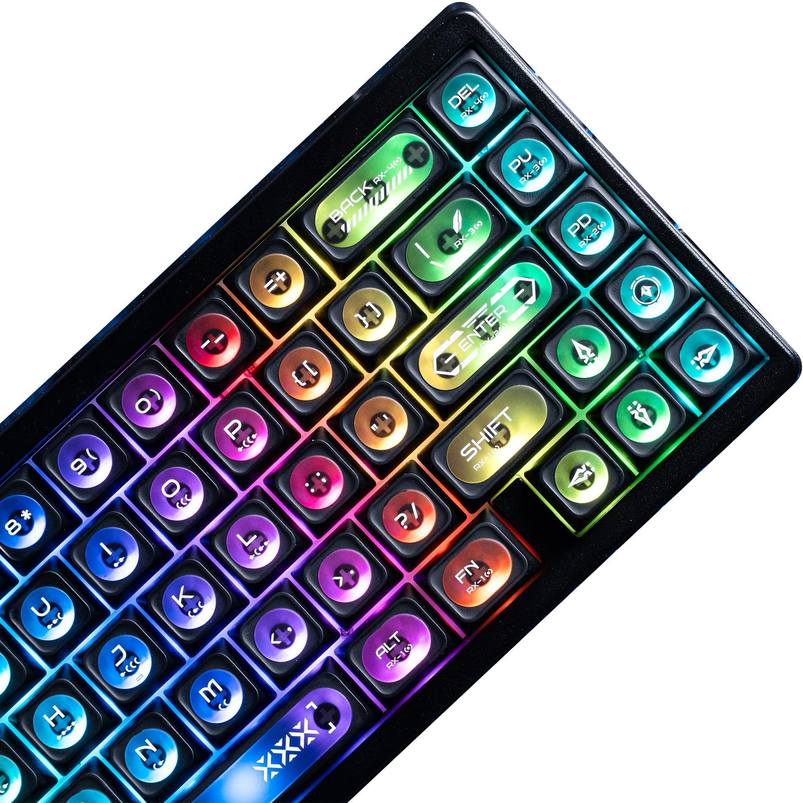 OHY XVX Black Shine Through Keycaps for Mechanical Keyboards – 136 Keys Black…
