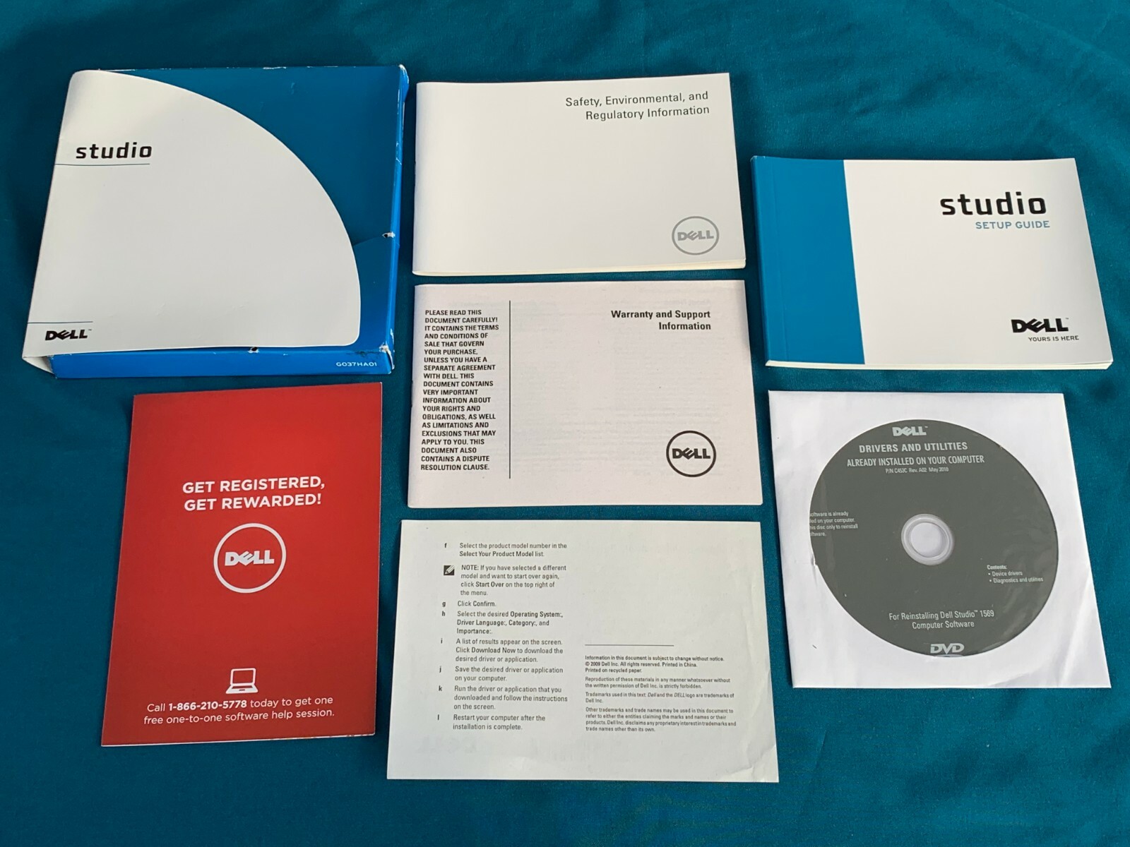 BRAND NEW DELL Drivers & Utilities Reinstall CD Studio 1569 C453C w/Manuals