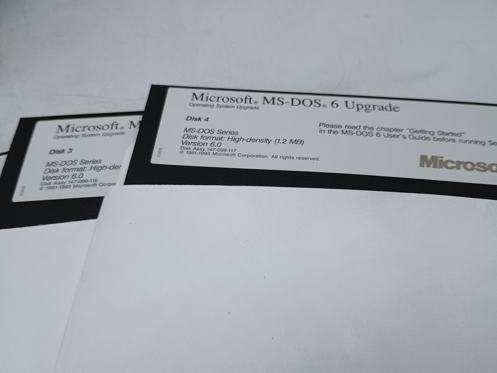 Vintage Microsoft MS-DOS 6 Software Upgrade Operating System