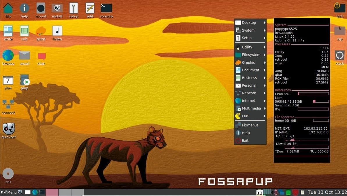 Latest New Release Puppy Linux Fossa Pup OS Operating System for PC on DVD