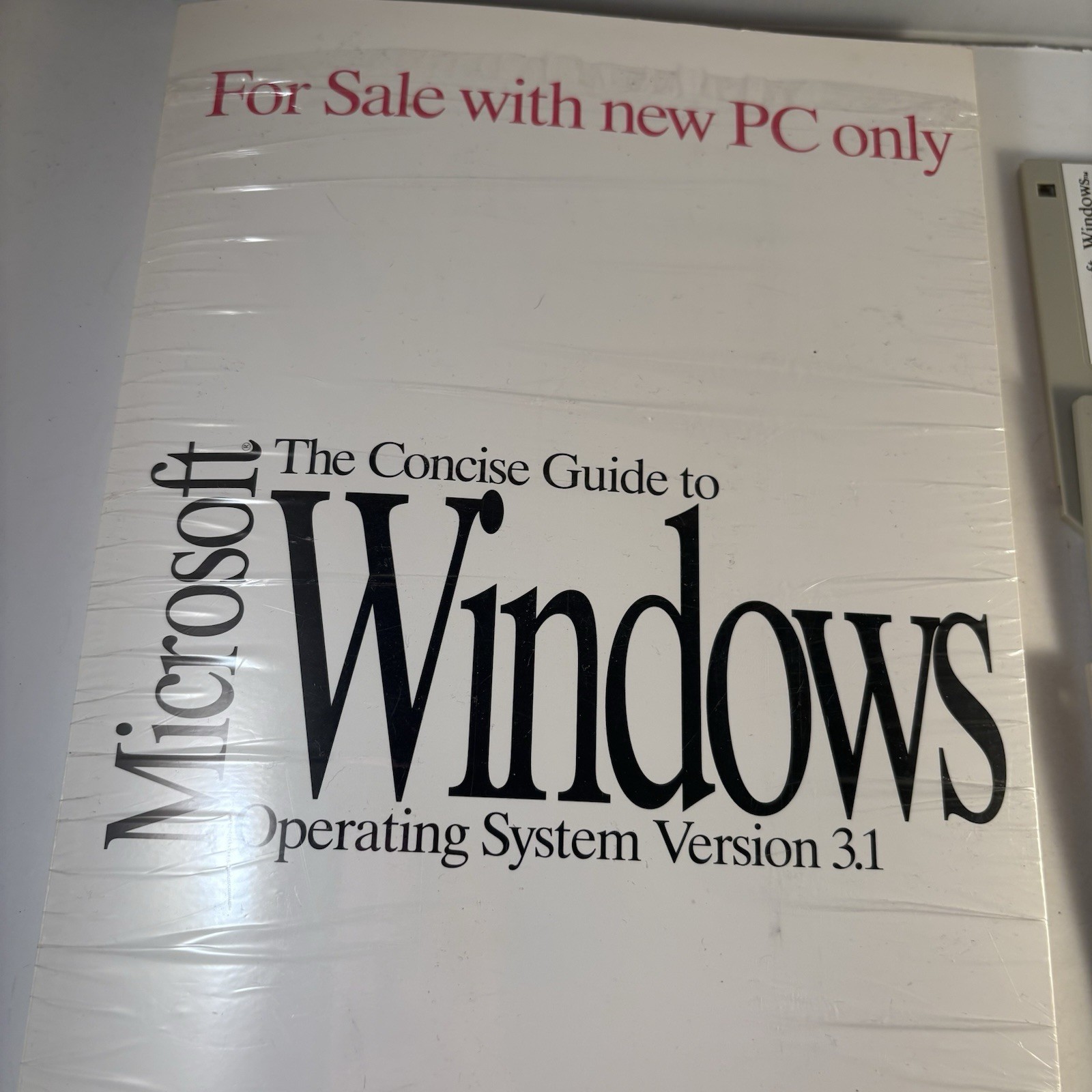 Microsoft Windows 3.1 Operating System Boxed Set Manual 3.5″ Floppy Un-Tested