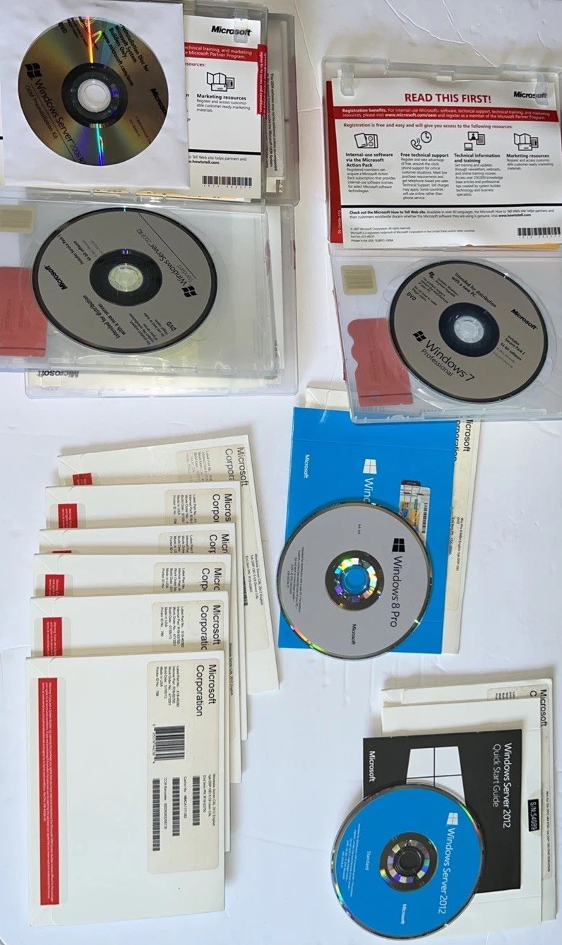 Microsoft Windows 7 8 pro server 2012 server 2008 RS corporation Lot No Key