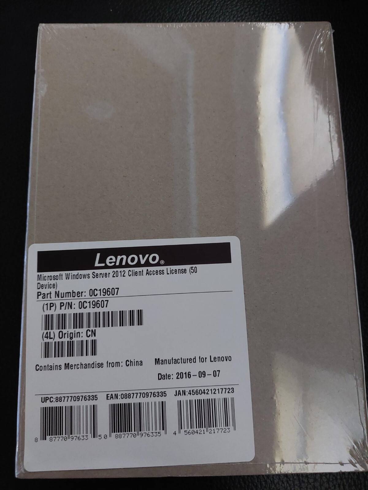 Lenovo Microsoft Windows Server 2012 50 USER CAL Client Access License