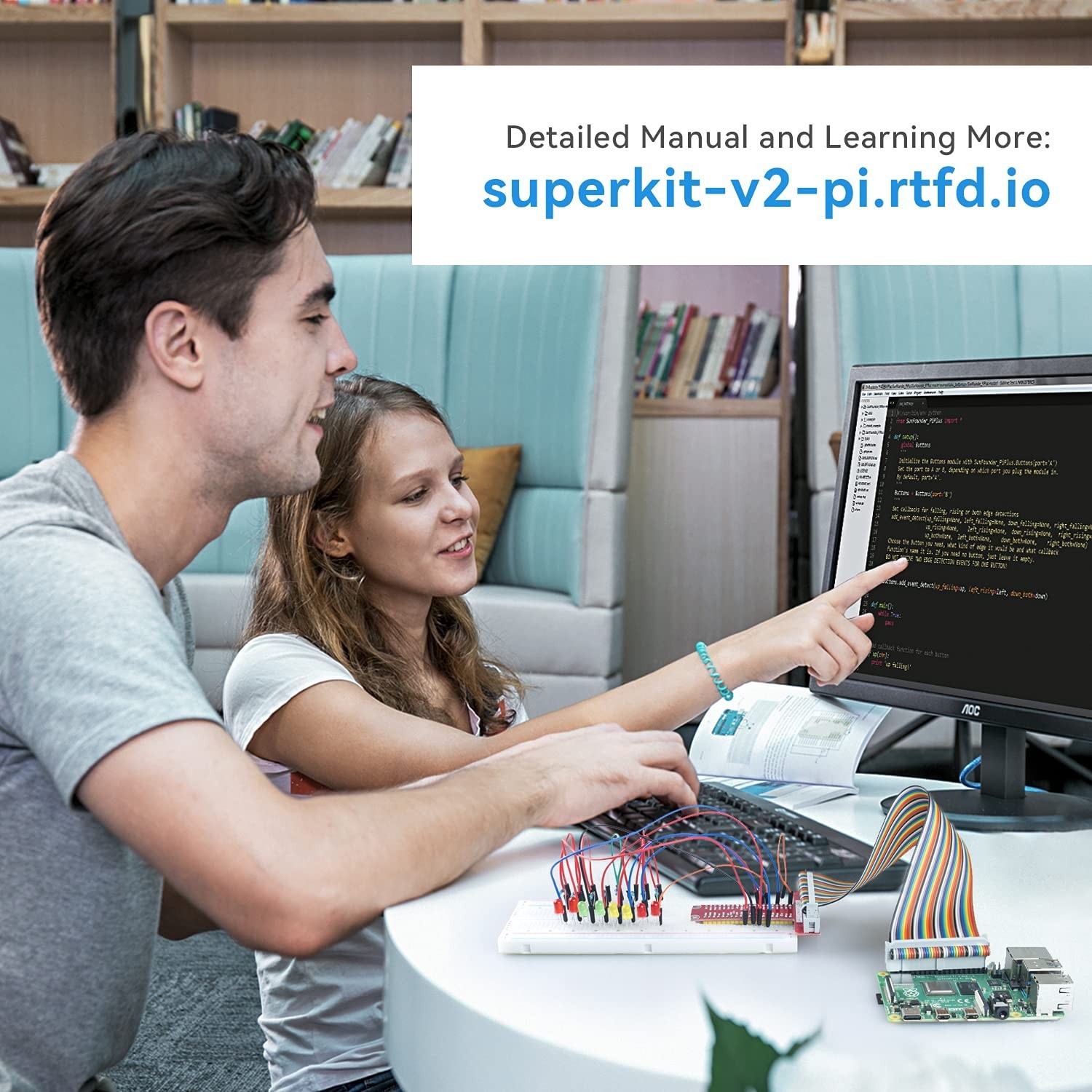 SunFounder Starter Kit Project Super Kit for for Raspberry Pi 4 RPi 400 4B 3B…